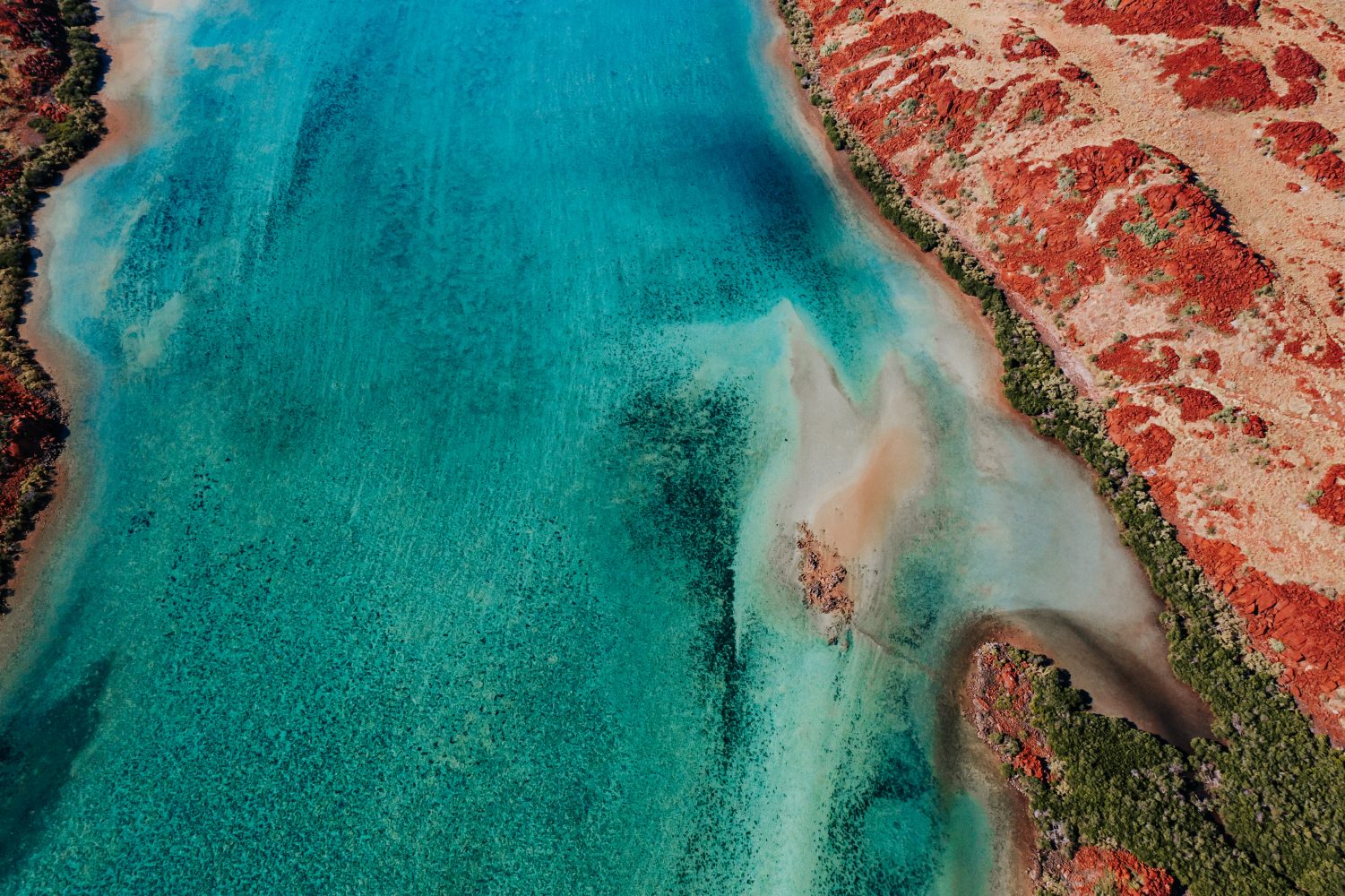 Abstract Aerial Landscape Vibrant colours of an abstract tropical landscape.