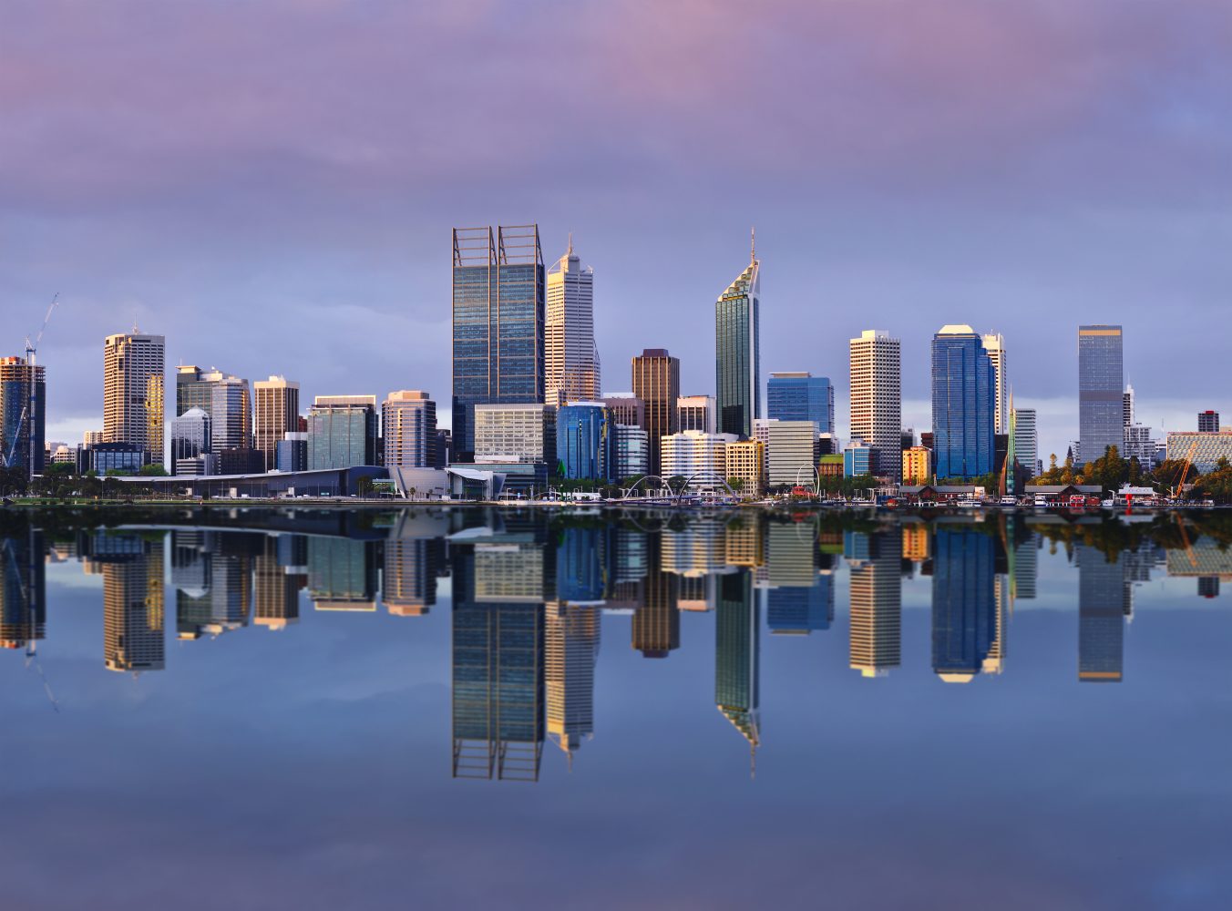 Perth Skyline at Sunset Perth skyline at sunset, Western Australia, Australia.